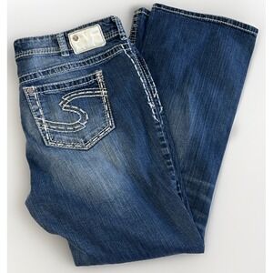Women's SILVER Jeans Suki Boot Stretch Denim Plus Sz 20 NO Pilling